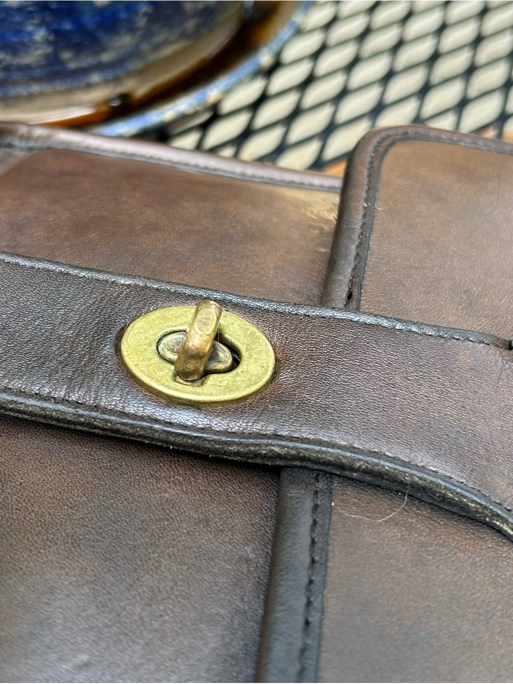 Coach Vintage Brown NYC Leather Briefcase with Brass Hardware - Picture 7 of 15
